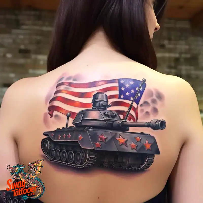 50 Tank Tattoo Design Ideas to Showcase Your Inner Warrior 36 tank tattoo