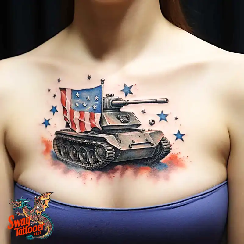 50 Tank Tattoo Design Ideas to Showcase Your Inner Warrior 35 tank tattoo