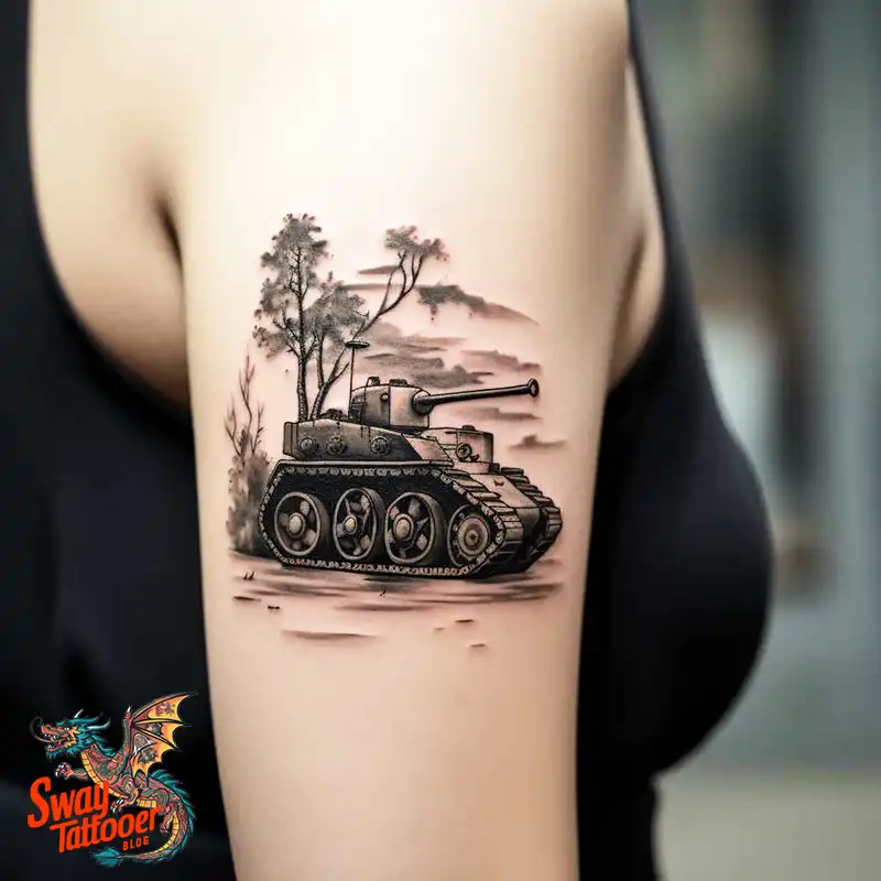 50 Tank Tattoo Design Ideas to Showcase Your Inner Warrior 28 tank tattoo