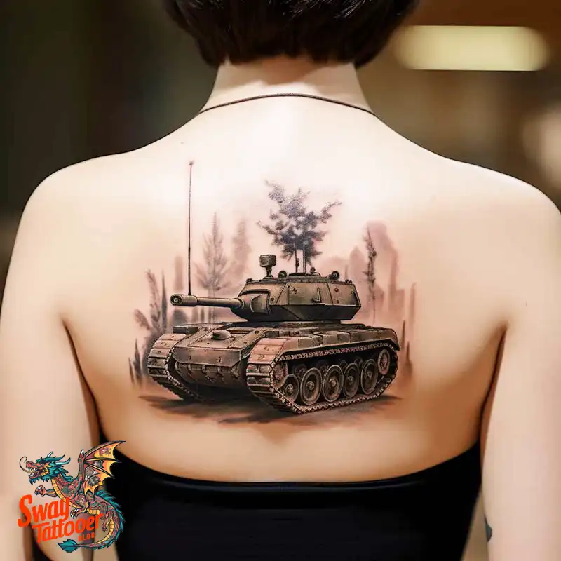 50 Tank Tattoo Design Ideas to Showcase Your Inner Warrior 26 tank tattoo
