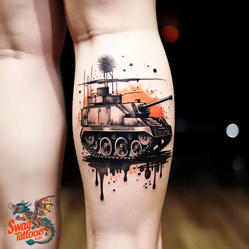 50 Tank Tattoo Design Ideas to Showcase Your Inner Warrior 22 tank tattoo