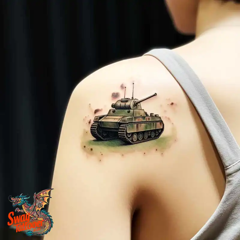 50 Tank Tattoo Design Ideas to Showcase Your Inner Warrior 16 tank tattoo
