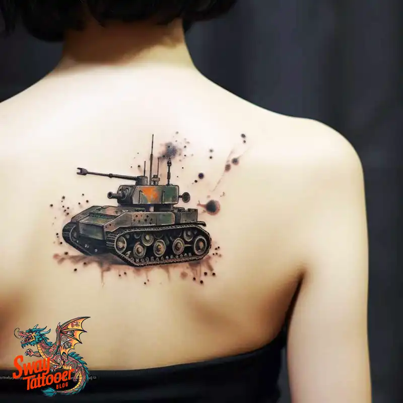 50 Tank Tattoo Design Ideas to Showcase Your Inner Warrior 14 tank tattoo