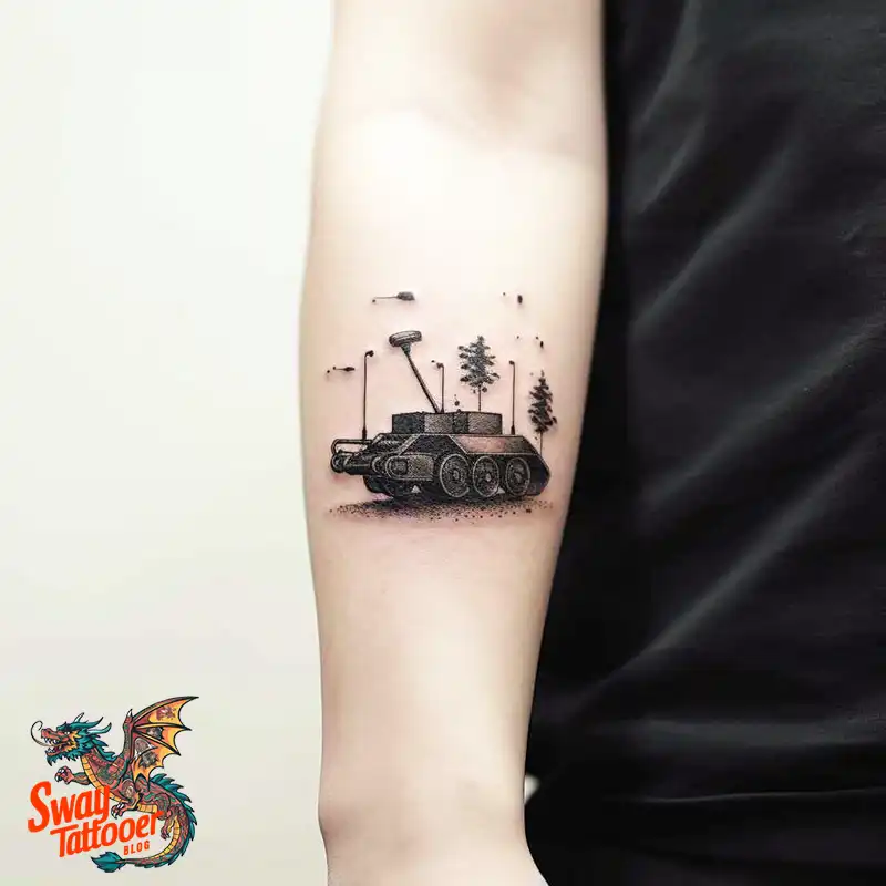 50 Tank Tattoo Design Ideas to Showcase Your Inner Warrior 12 tank tattoo