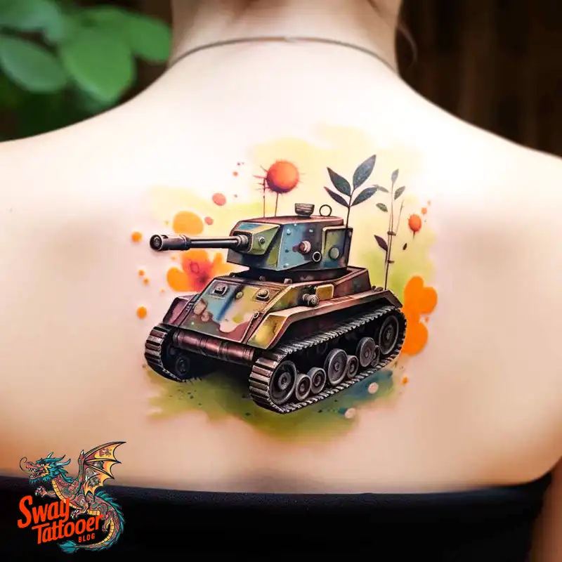 50 Tank Tattoo Design Ideas to Showcase Your Inner Warrior 48 tank tattoo