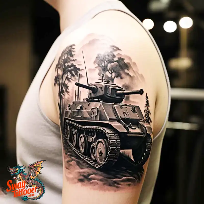 50 Tank Tattoo Design Ideas to Showcase Your Inner Warrior 3 tank tattoo