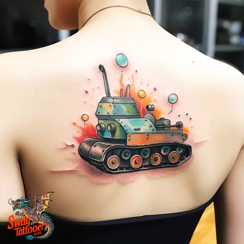 50 Tank Tattoo Design Ideas to Showcase Your Inner Warrior 46 tank tattoo