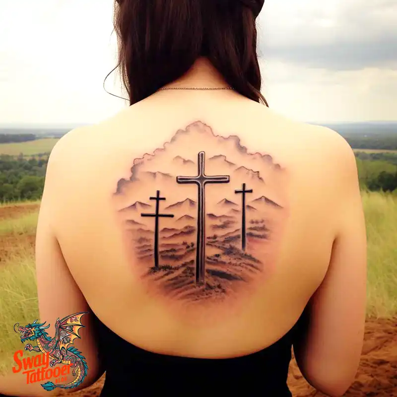 75 Three Crosses Tattoo Design Ideas: Symbolism and Styles 84 Three Crosses Tattoo