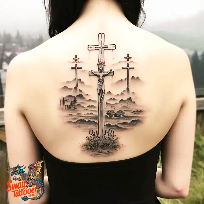 75 Three Crosses Tattoo Design Ideas: Symbolism and Styles 83 Three Crosses Tattoo