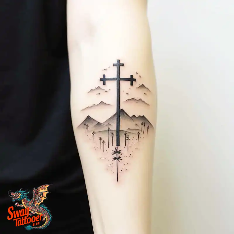 75 Three Crosses Tattoo Design Ideas: Symbolism and Styles 67 Three Crosses Tattoo