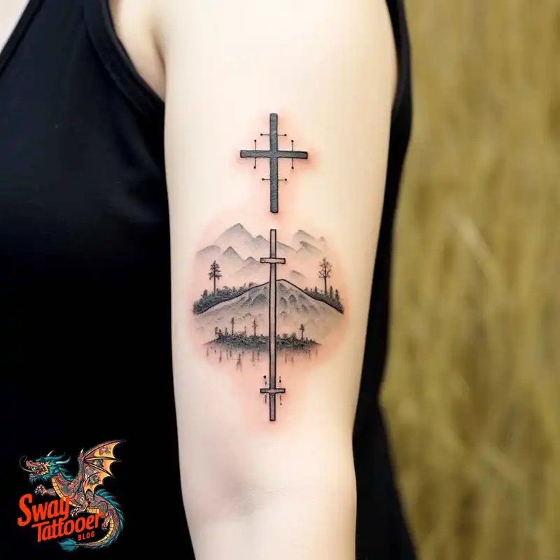 75 Three Crosses Tattoo Design Ideas: Symbolism and Styles 66 Three Crosses Tattoo