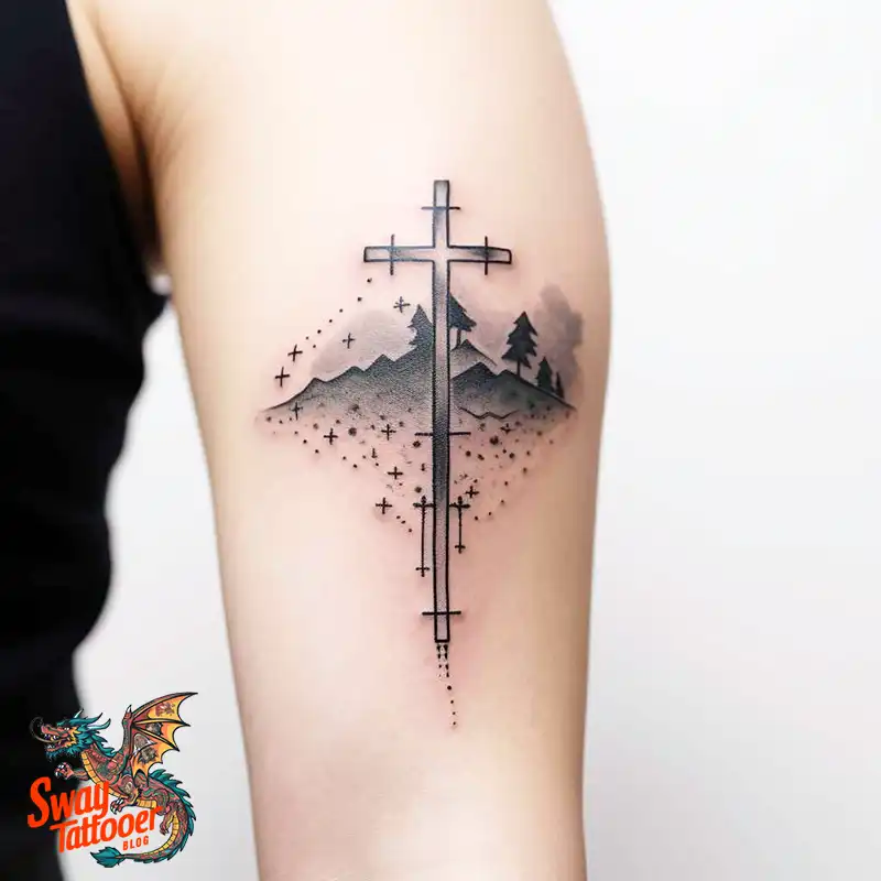 75 Three Crosses Tattoo Design Ideas: Symbolism and Styles 65 Three Crosses Tattoo