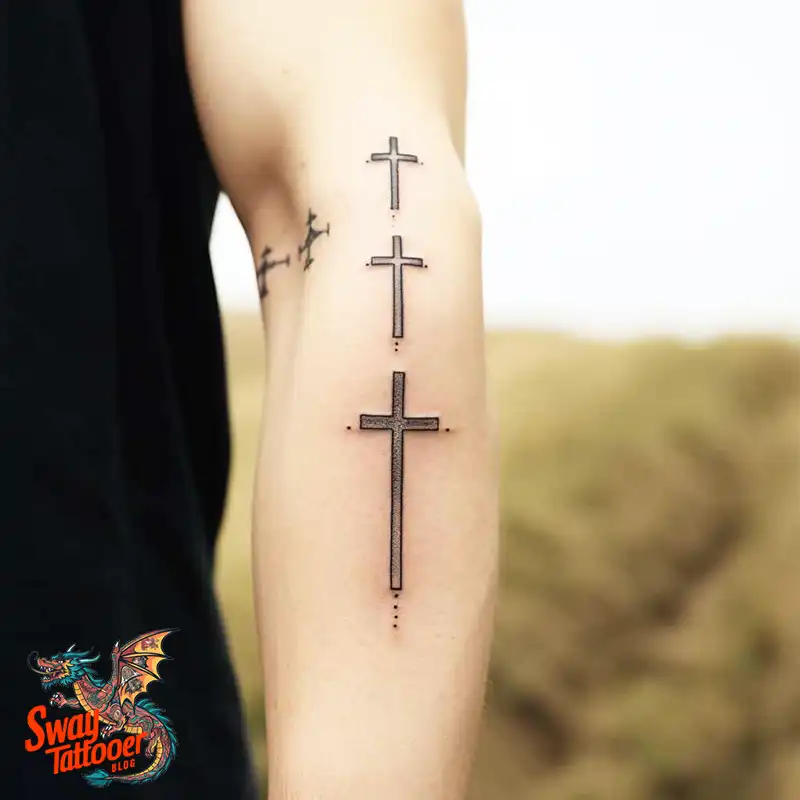 75 Three Crosses Tattoo Design Ideas: Symbolism and Styles 64 Three Crosses Tattoo