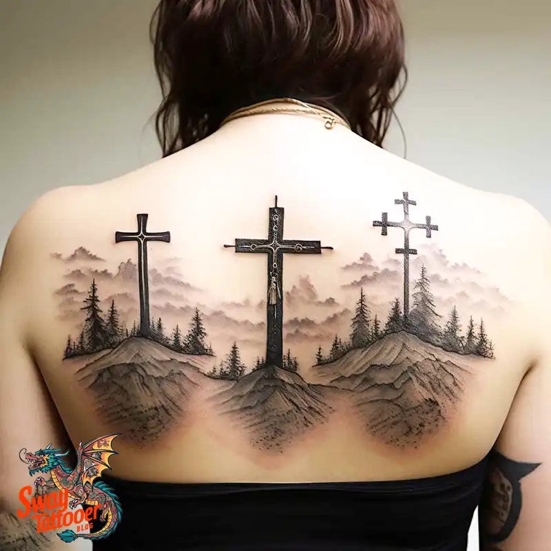 75 Three Crosses Tattoo Design Ideas: Symbolism and Styles 57 Three Crosses Tattoo