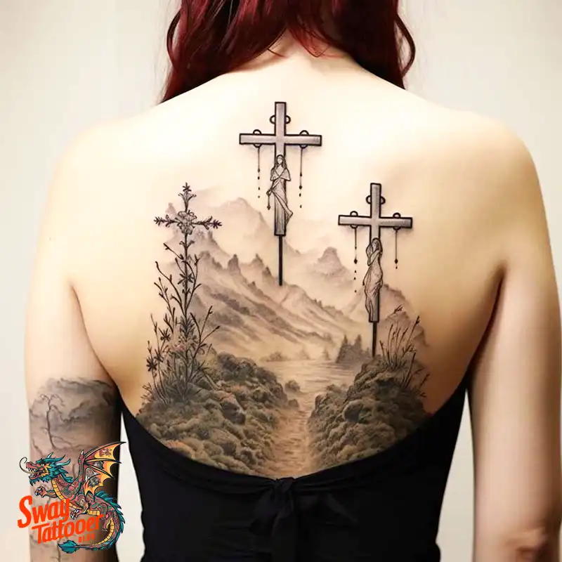 75 Three Crosses Tattoo Design Ideas: Symbolism and Styles 56 Three Crosses Tattoo