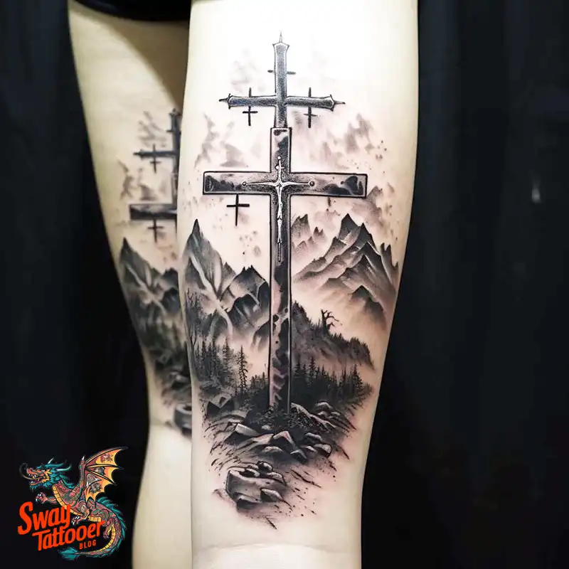 75 Three Crosses Tattoo Design Ideas: Symbolism and Styles 50 Three Crosses Tattoo