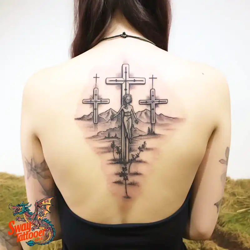 75 Three Crosses Tattoo Design Ideas: Symbolism and Styles 80 Three Crosses Tattoo