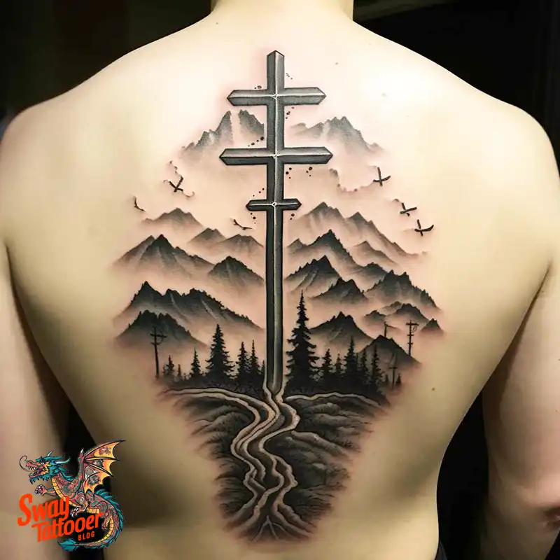 75 Three Crosses Tattoo Design Ideas: Symbolism and Styles 73 Three Crosses Tattoo