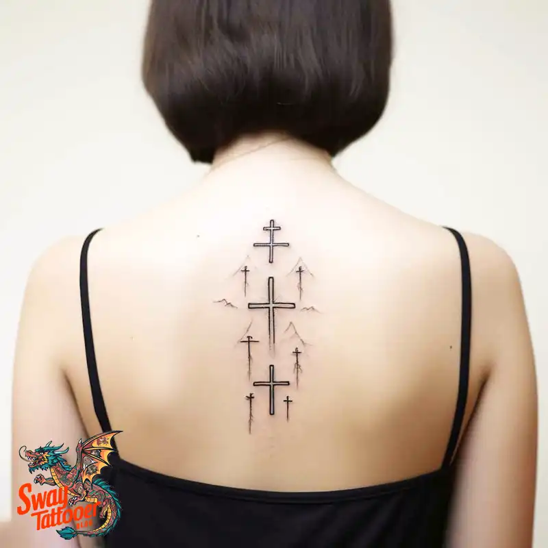 75 Three Crosses Tattoo Design Ideas: Symbolism and Styles 77 Three Crosses Tattoo
