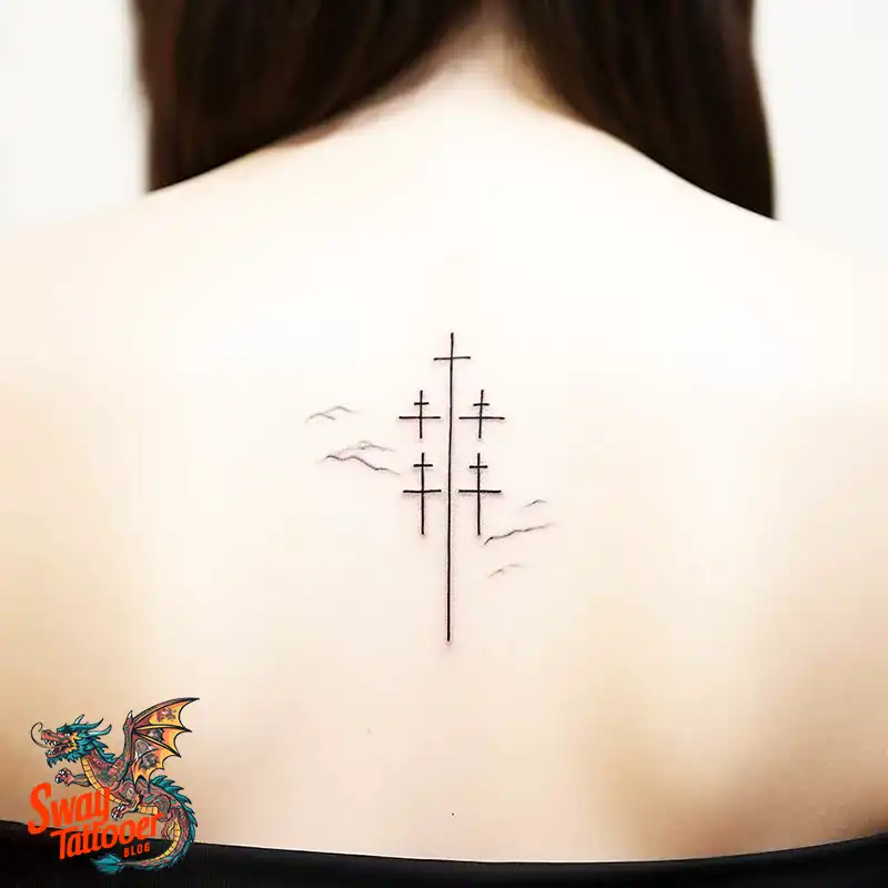 75 Three Crosses Tattoo Design Ideas: Symbolism and Styles 74 Three Crosses Tattoo