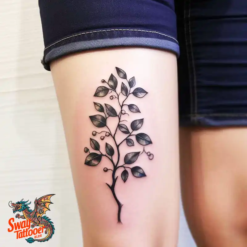 50 Tree on Leg Tattoo Designs: Your Style in Nature's Beauty 24 tree on the leg tattoo