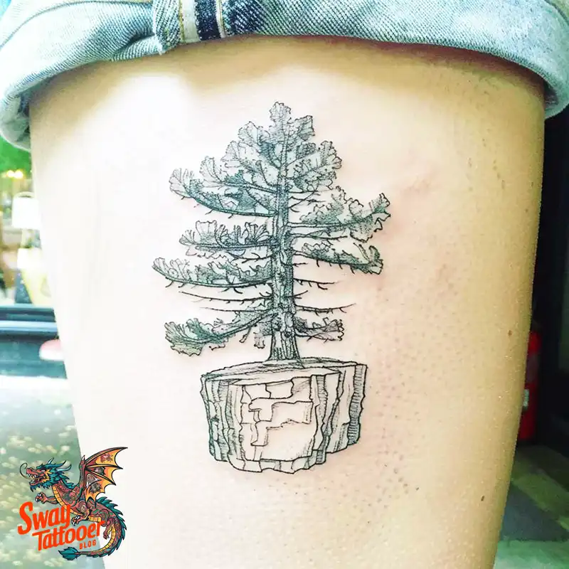 100 Tree on Thigh Tattoo Designs: Nature's Beauty on Skin 67 Tree on Thigh Tattoo