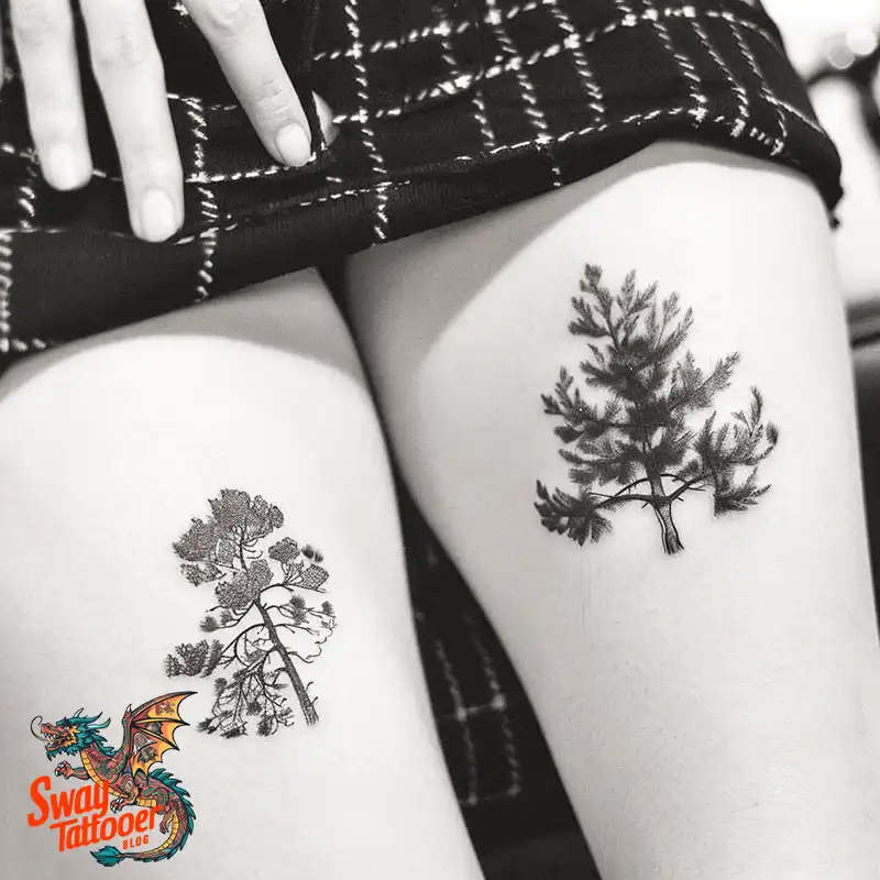 100 Tree on Thigh Tattoo Designs: Nature's Beauty on Skin 66 Tree on Thigh Tattoo
