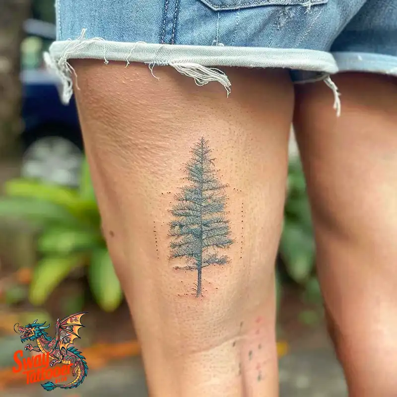 100 Tree on Thigh Tattoo Designs: Nature's Beauty on Skin 60 Tree on Thigh Tattoo