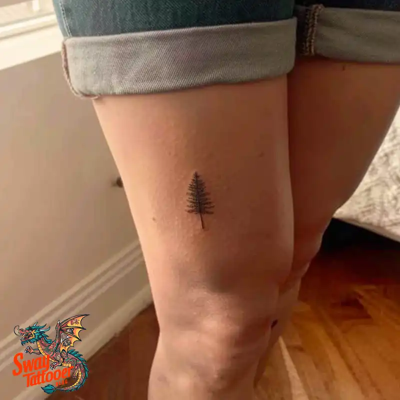 100 Tree on Thigh Tattoo Designs: Nature's Beauty on Skin 57 Tree on Thigh Tattoo