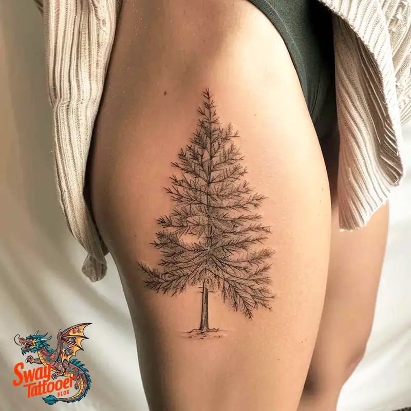 100 Tree on Thigh Tattoo Designs: Nature's Beauty on Skin 30 Tree on Thigh Tattoo