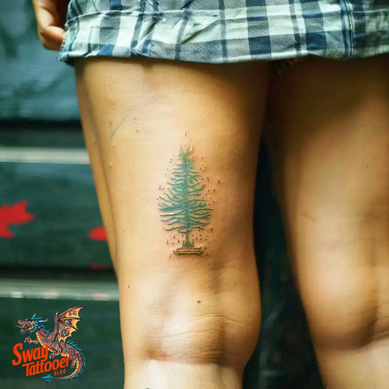 100 Tree on Thigh Tattoo Designs: Nature's Beauty on Skin 13 Tree on Thigh Tattoo