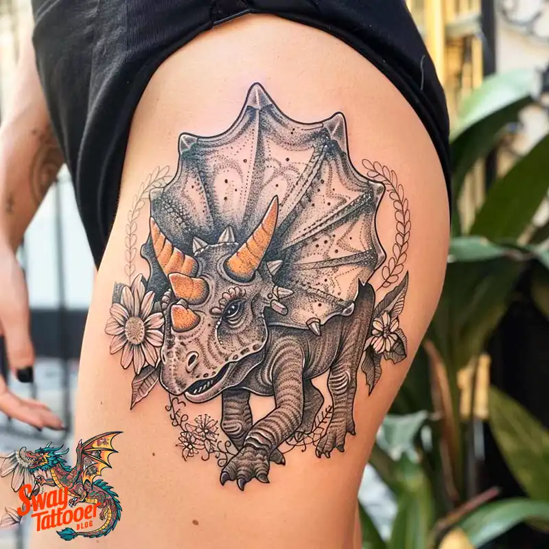 120 Triceratops Tattoo Design Ideas: Roaring Bold Ink 121 triceratops tattoo