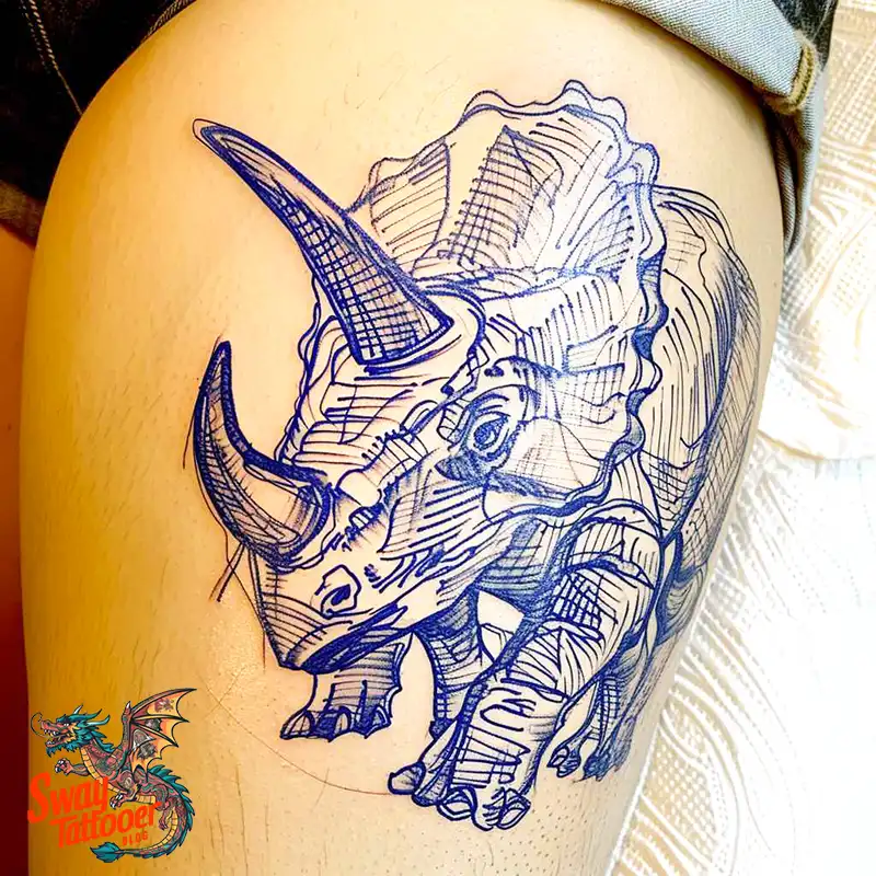 120 Triceratops Tattoo Design Ideas: Roaring Bold Ink 111 triceratops tattoo