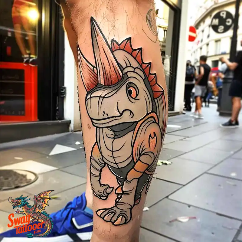 120 Triceratops Tattoo Design Ideas: Roaring Bold Ink 107 triceratops tattoo
