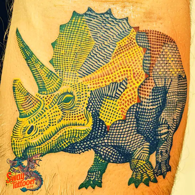 120 Triceratops Tattoo Design Ideas: Roaring Bold Ink 105 triceratops tattoo