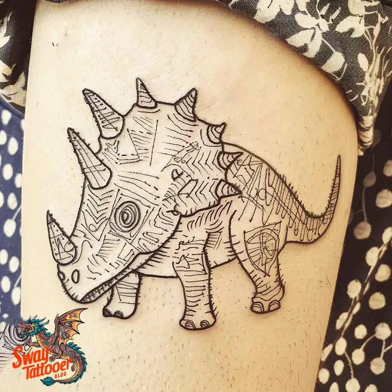 120 Triceratops Tattoo Design Ideas: Roaring Bold Ink 99 triceratops tattoo