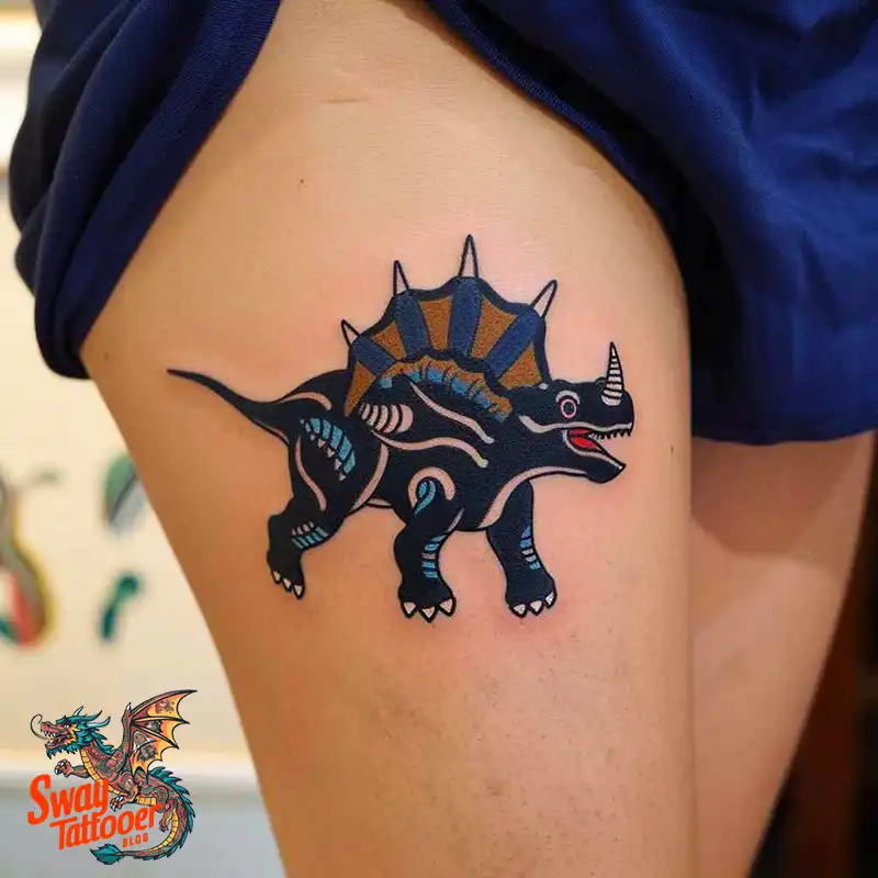 120 Triceratops Tattoo Design Ideas: Roaring Bold Ink 93 triceratops tattoo
