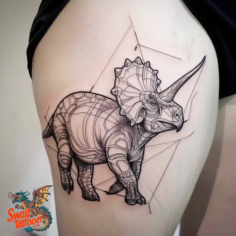 120 Triceratops Tattoo Design Ideas: Roaring Bold Ink 117 triceratops tattoo