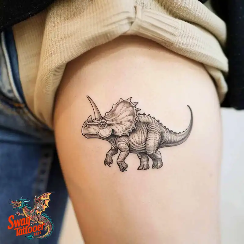 120 Triceratops Tattoo Design Ideas: Roaring Bold Ink 68 triceratops tattoo
