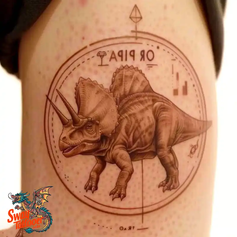 120 Triceratops Tattoo Design Ideas: Roaring Bold Ink 67 triceratops tattoo