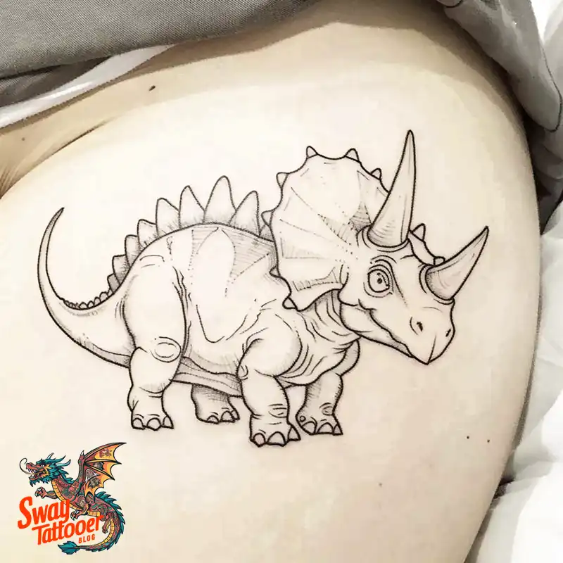 120 Triceratops Tattoo Design Ideas: Roaring Bold Ink 64 triceratops tattoo