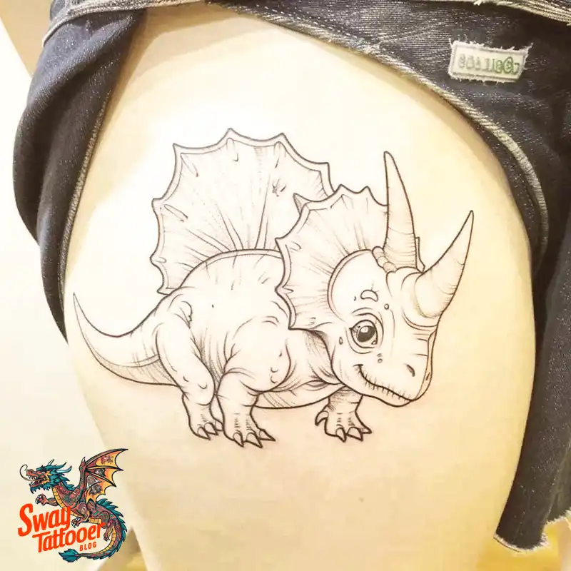 120 Triceratops Tattoo Design Ideas: Roaring Bold Ink 63 triceratops tattoo