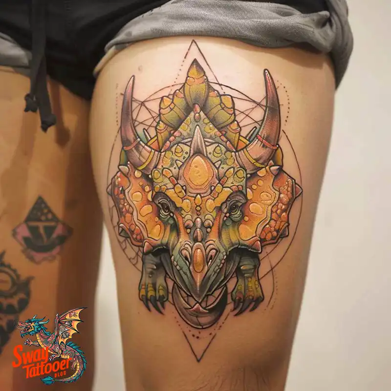 120 Triceratops Tattoo Design Ideas: Roaring Bold Ink 116 triceratops tattoo