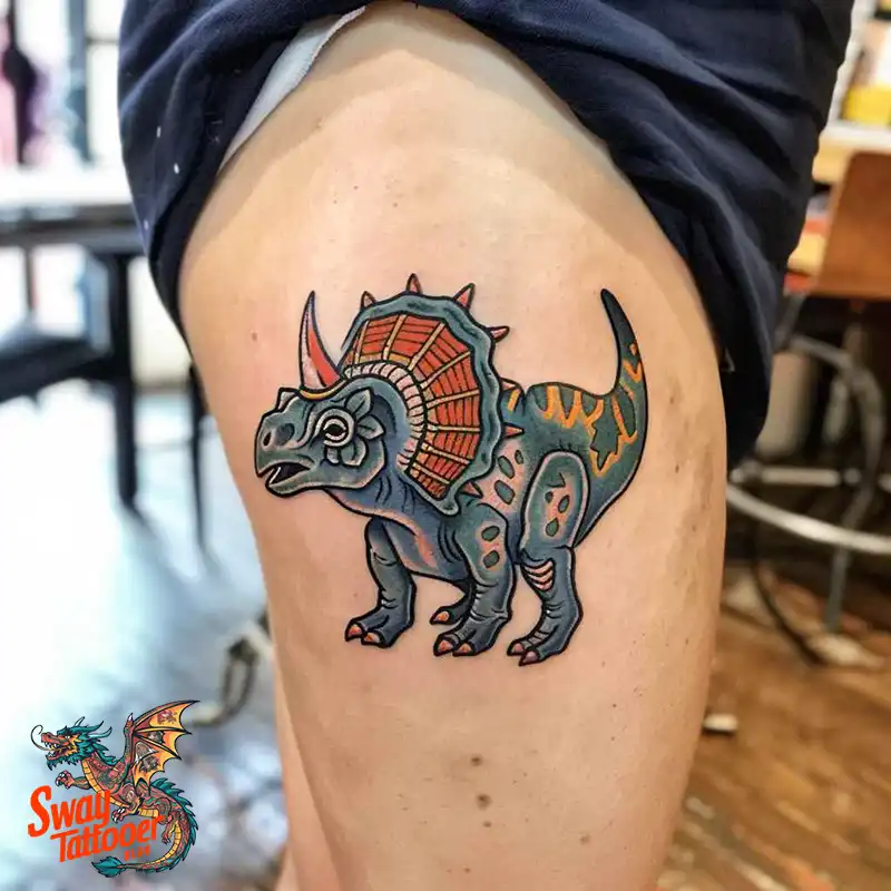 120 Triceratops Tattoo Design Ideas: Roaring Bold Ink 62 triceratops tattoo