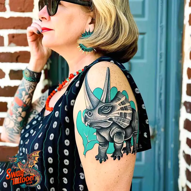 120 Triceratops Tattoo Design Ideas: Roaring Bold Ink 56 triceratops tattoo