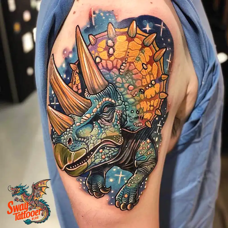 120 Triceratops Tattoo Design Ideas: Roaring Bold Ink 115 triceratops tattoo