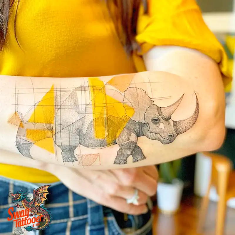 120 Triceratops Tattoo Design Ideas: Roaring Bold Ink 52 triceratops tattoo