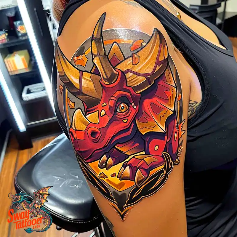 120 Triceratops Tattoo Design Ideas: Roaring Bold Ink 53 triceratops tattoo