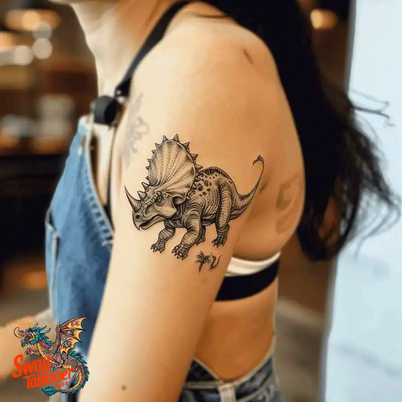 120 Triceratops Tattoo Design Ideas: Roaring Bold Ink 48 triceratops tattoo