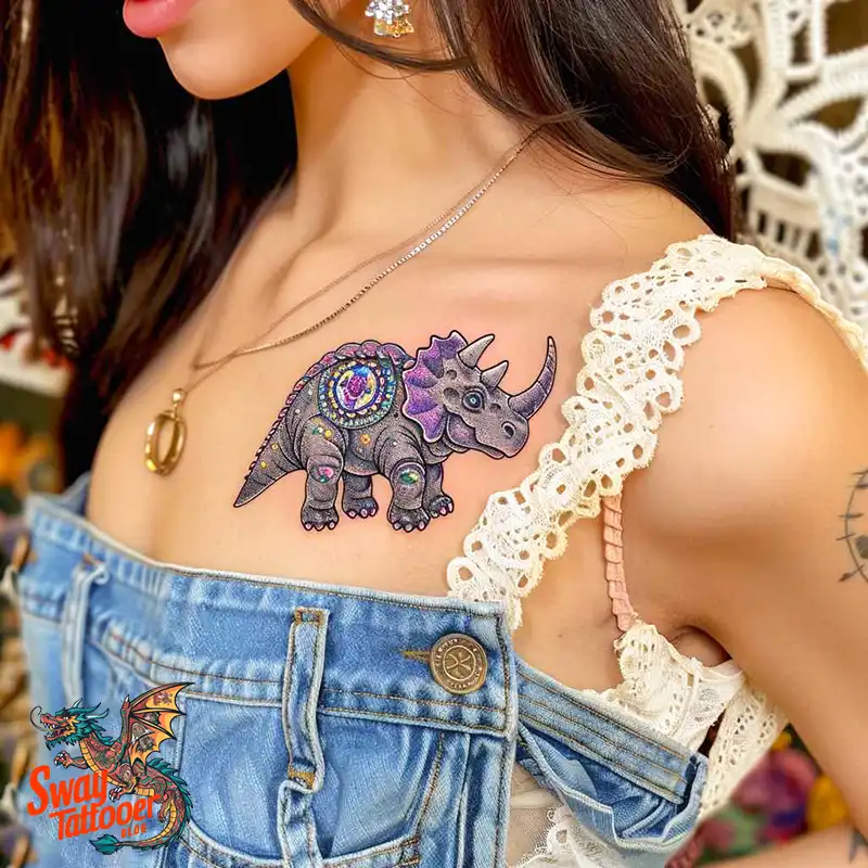 120 Triceratops Tattoo Design Ideas: Roaring Bold Ink 44 triceratops tattoo